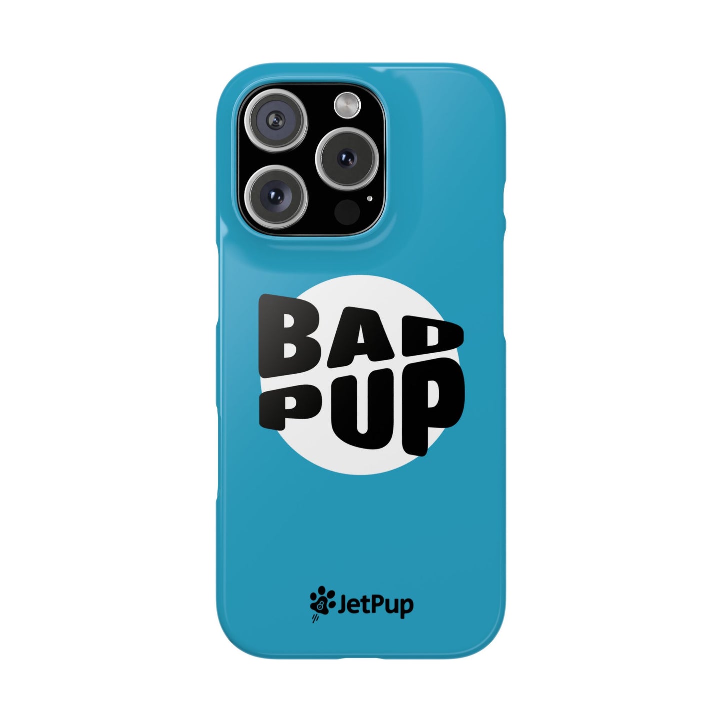 Bad Pup Slim iPhone Cases - Turquoise