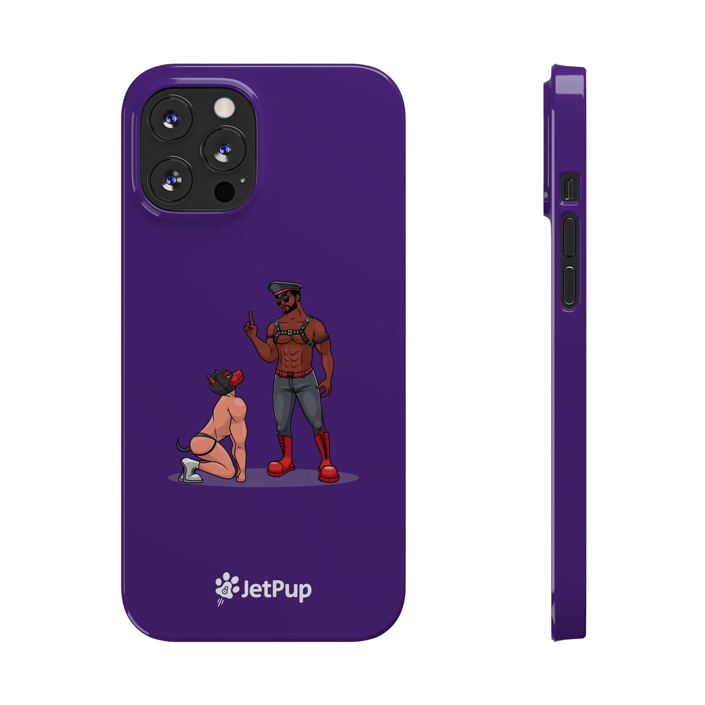Sir & Pup Hood Slim iPhone Cases - Purple