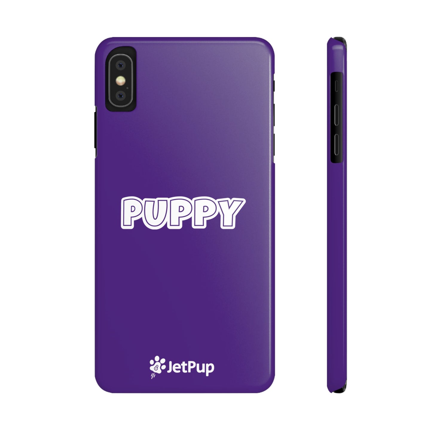 Puppy Slim iPhone Cases - Purple