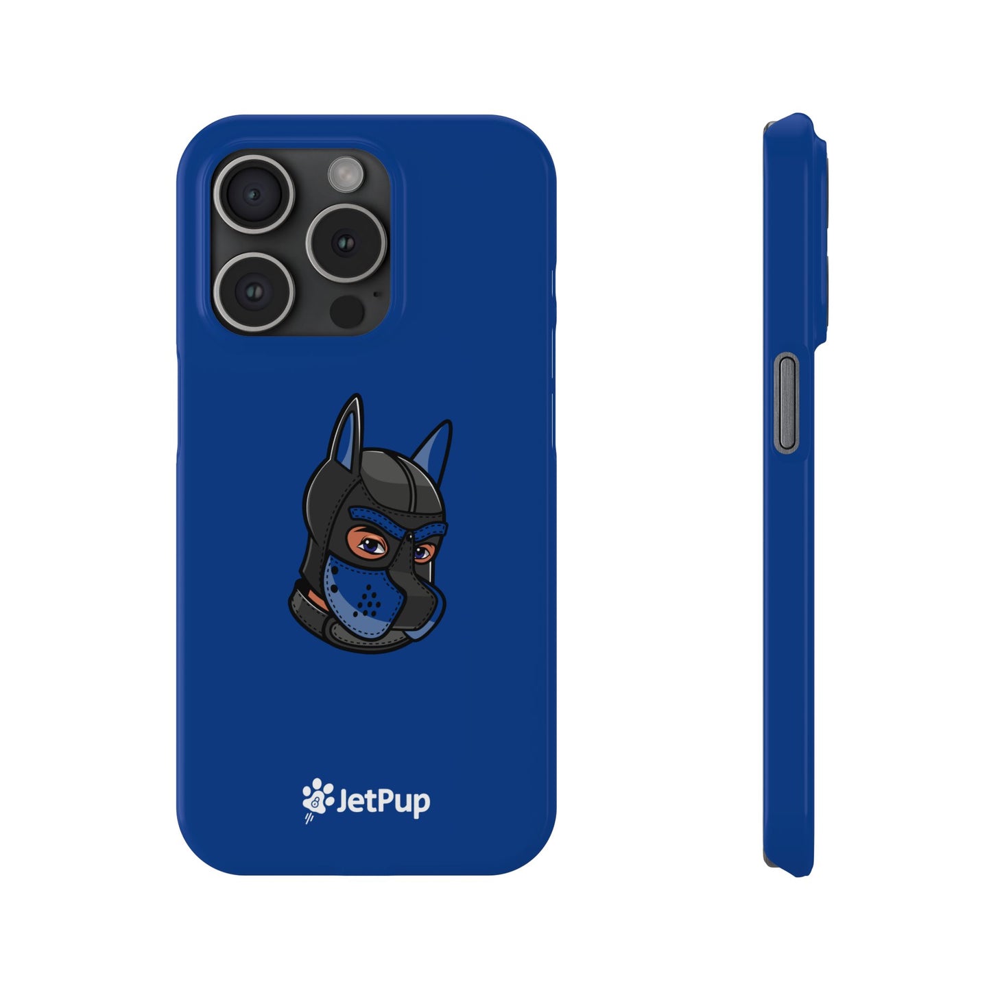 Pup Hood Slim iPhone Cases - Blue