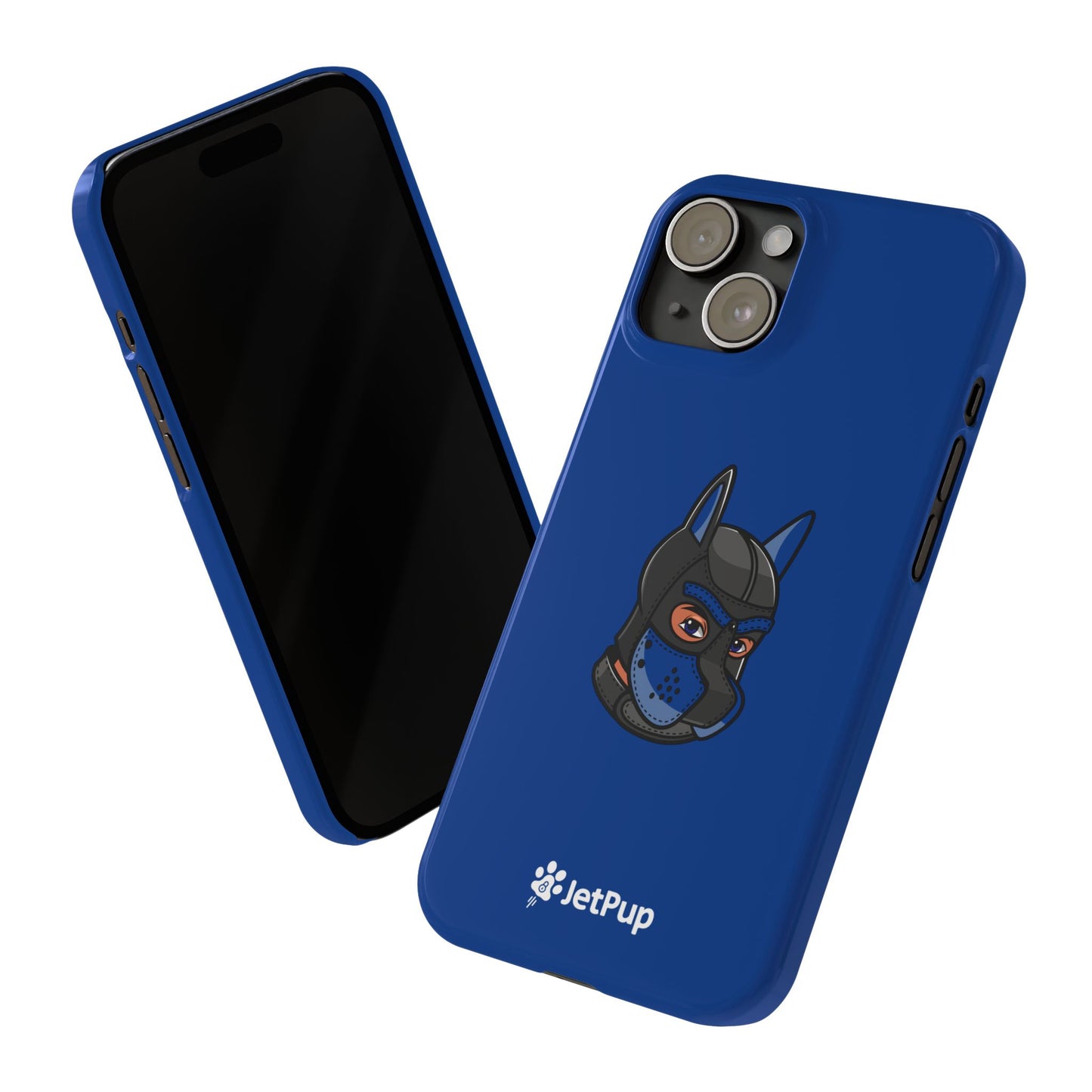 Pup Hood Slim iPhone Cases - Blue