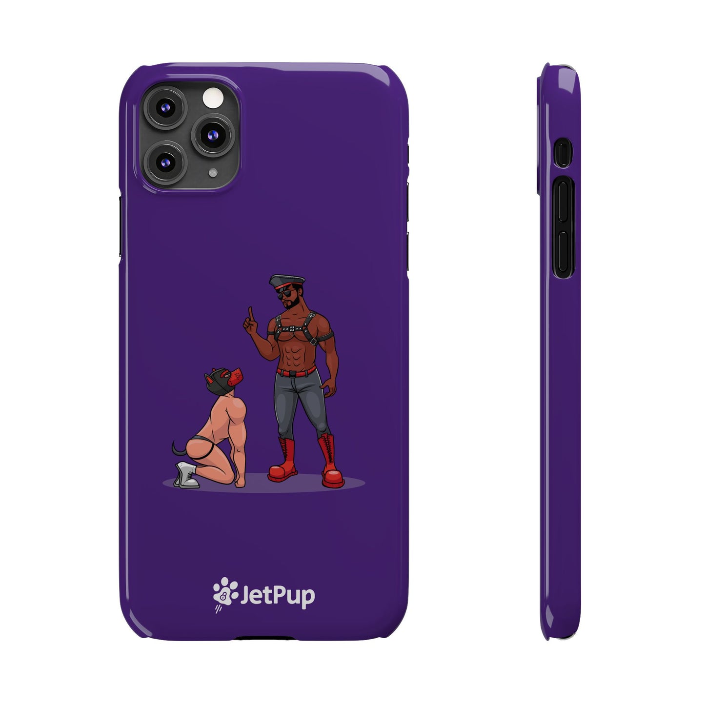 Sir & Pup Hood Slim iPhone Cases - Purple