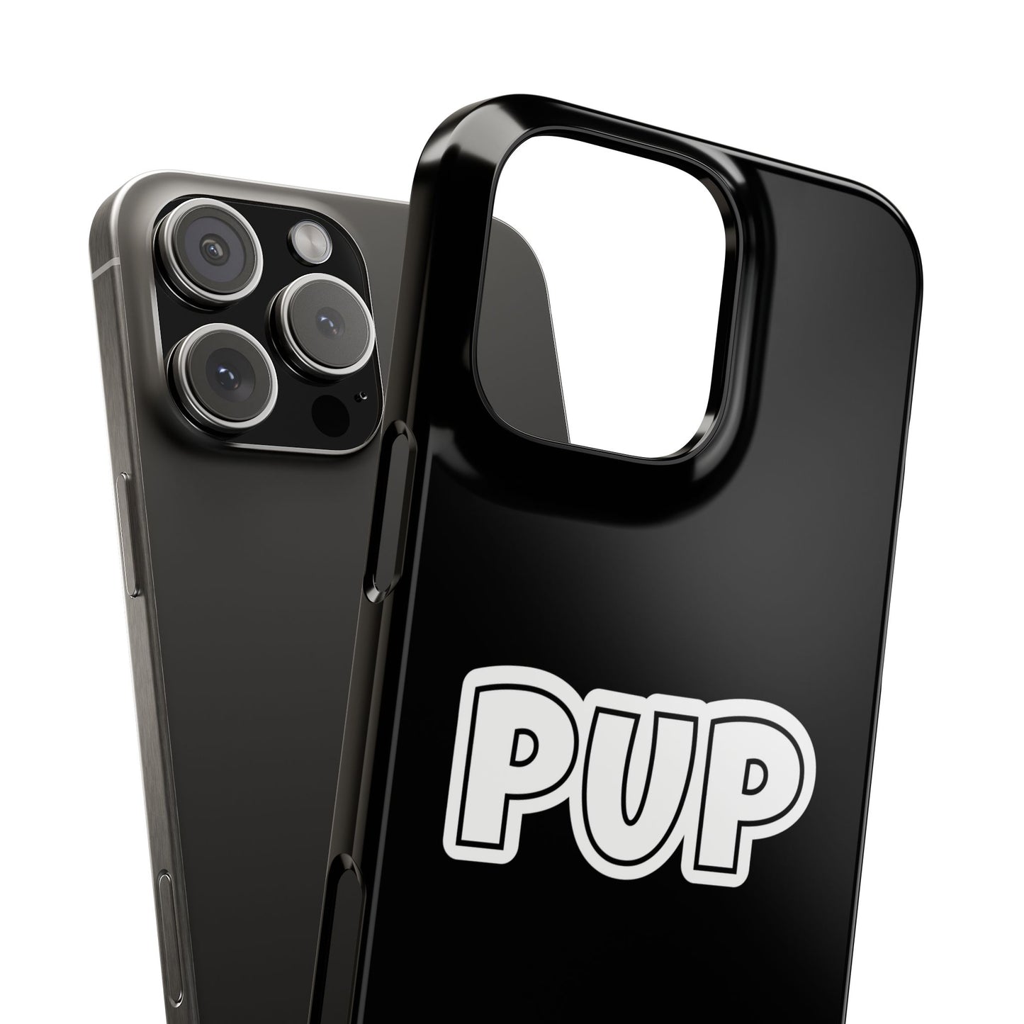 Pup Slim iPhone Cases - Black