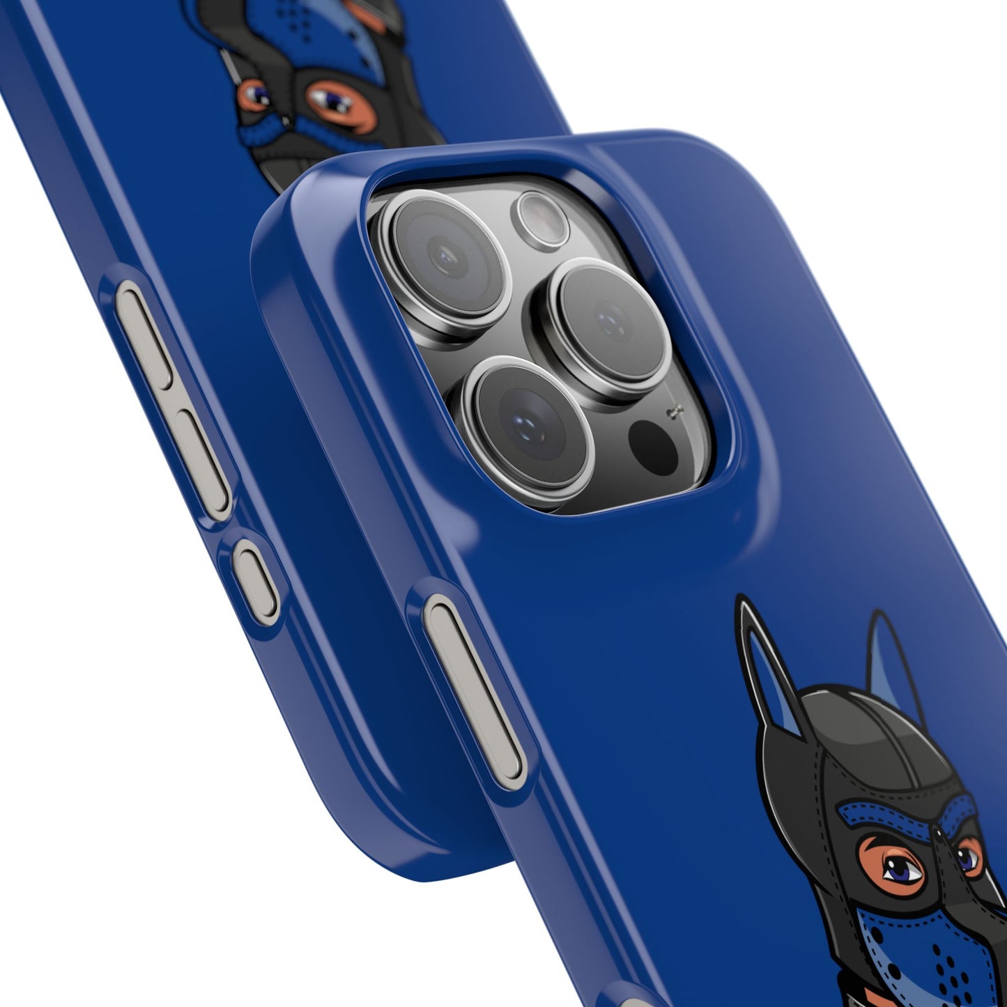 Pup Hood Slim iPhone Cases - Blue