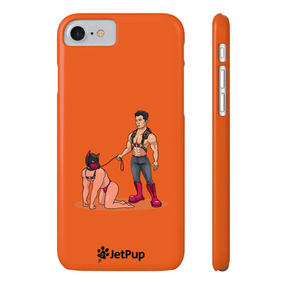 Handler & Pup Slim iPhone Cases - Orange