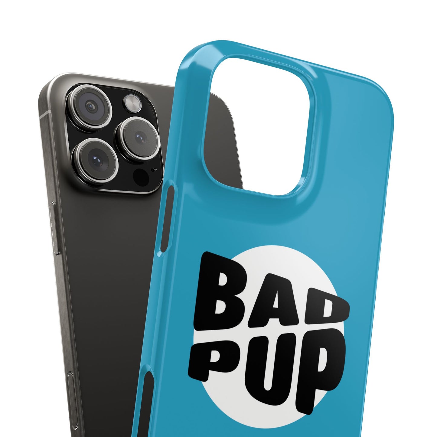 Bad Pup Slim iPhone Cases - Turquoise