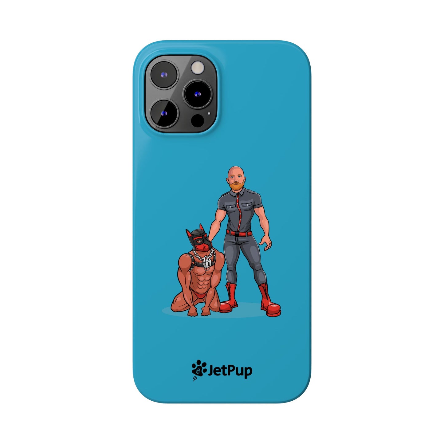 Dad & Pup Slim iPhone Cases - Turquoise
