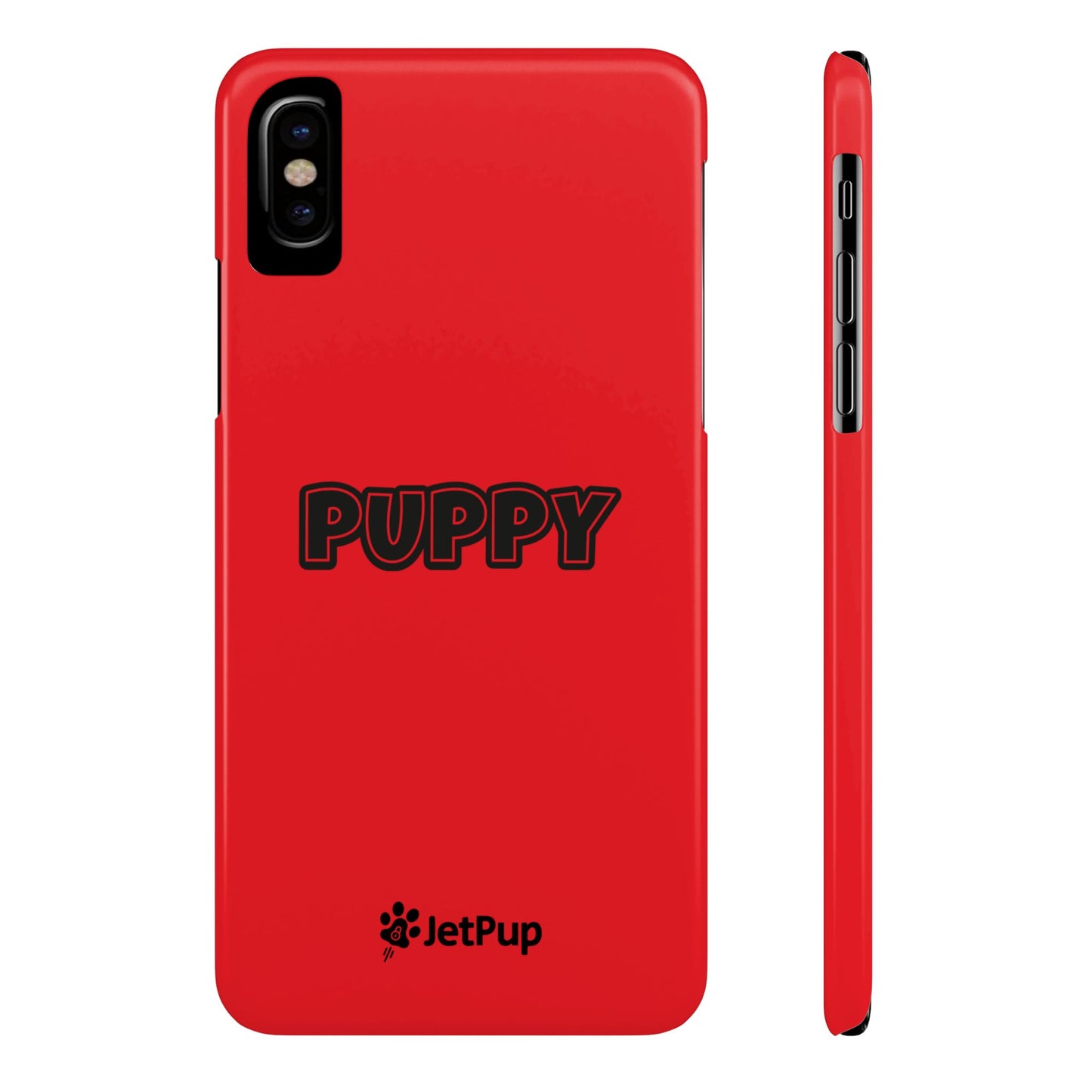 Puppy Slim iPhone Cases - Red