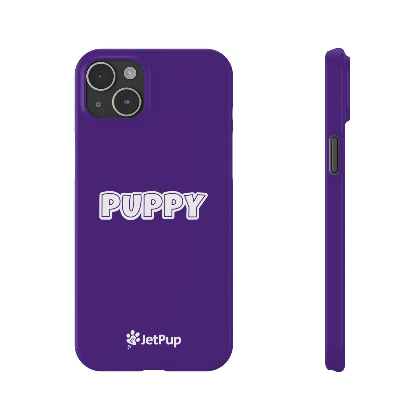Puppy Slim iPhone Cases - Purple