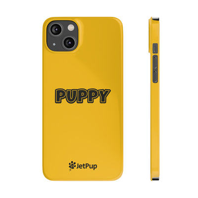 Puppy Slim iPhone Cases - Yellow