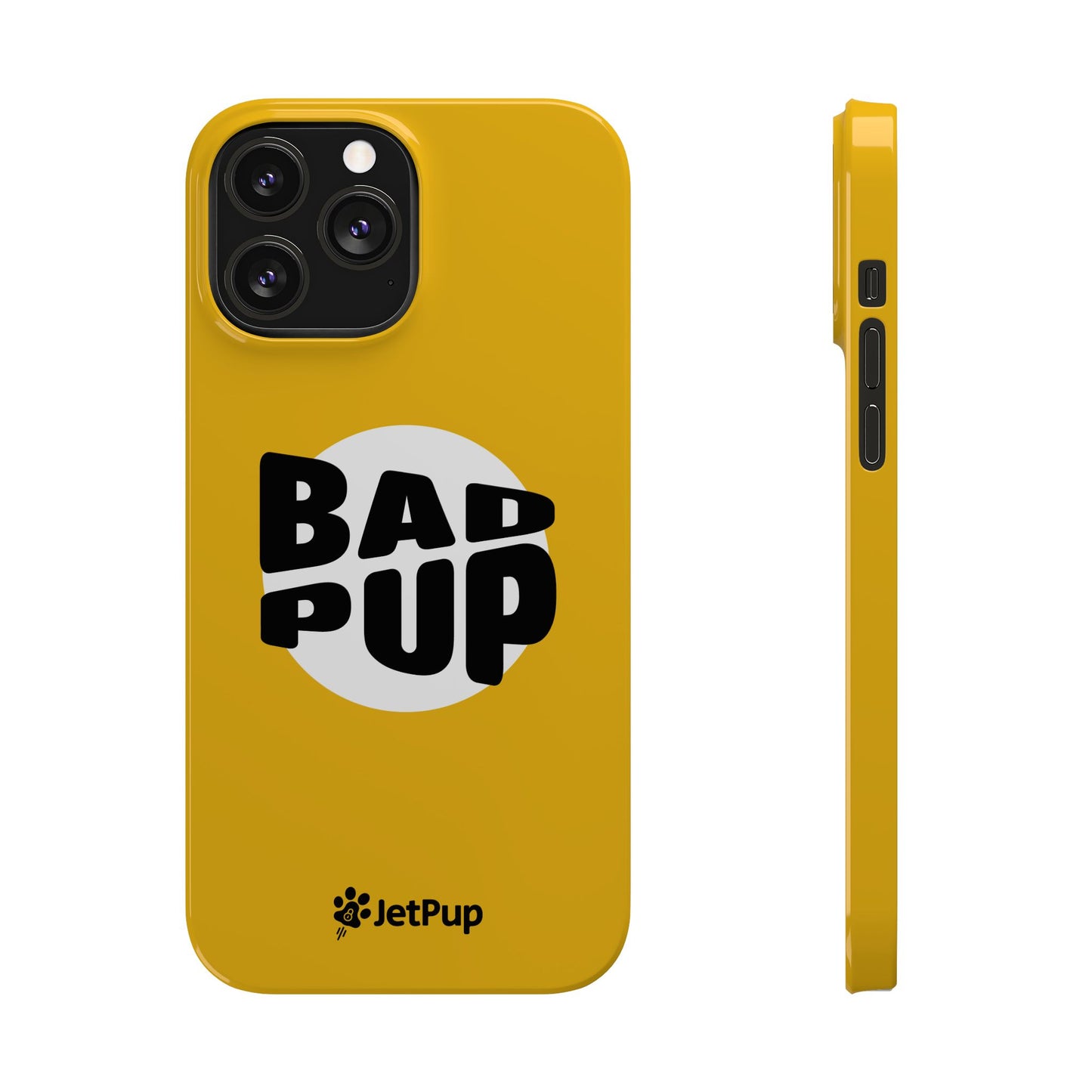 Bad Pup Slim iPhone Cases - Yellow