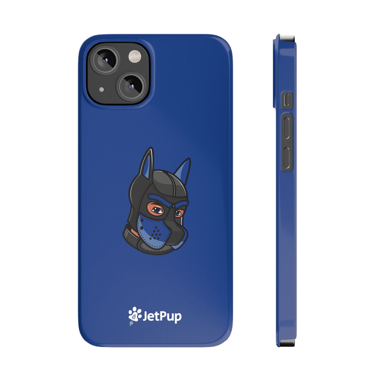 Pup Hood Slim iPhone Cases - Blue