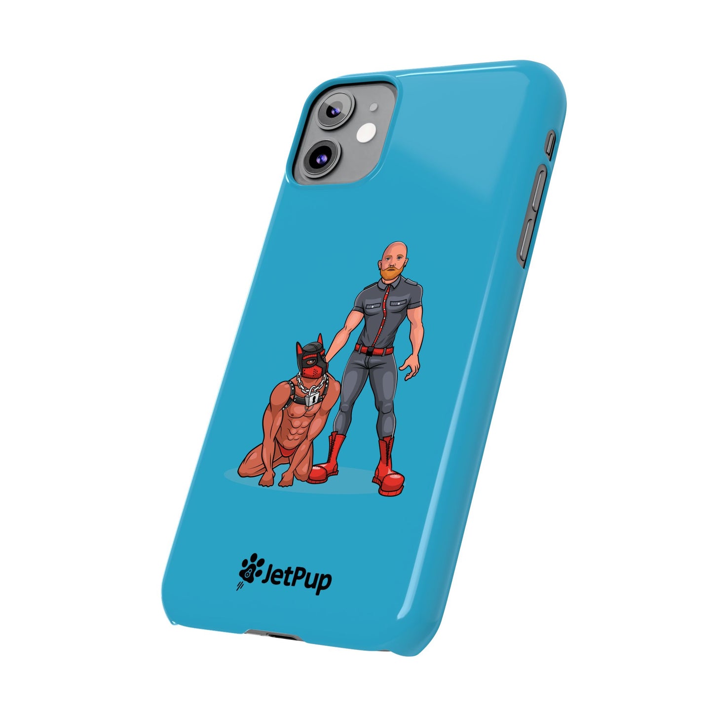 Dad & Pup Slim iPhone Cases - Turquoise