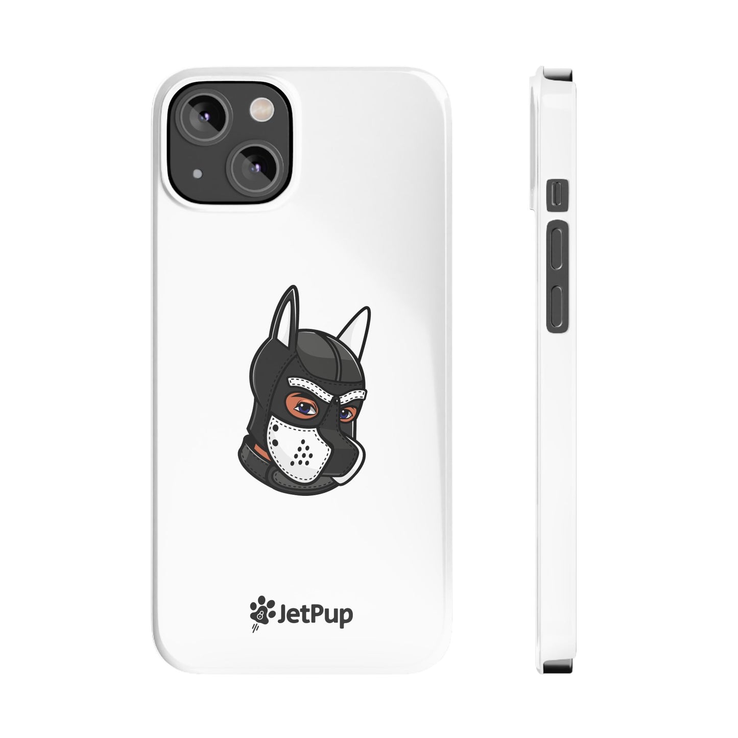 Pup Hood Slim iPhone Cases - White