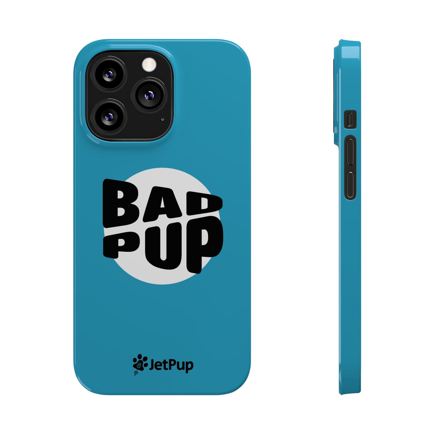 Bad Pup Slim iPhone Cases - Turquoise