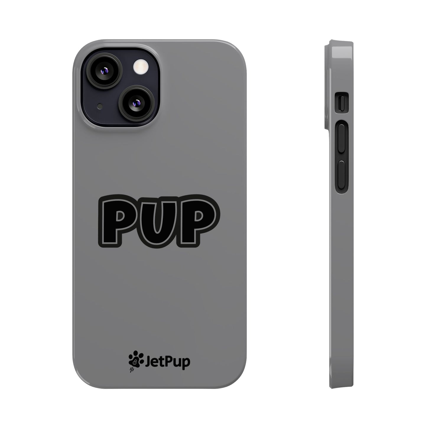 Pup Slim iPhone Cases - Grey