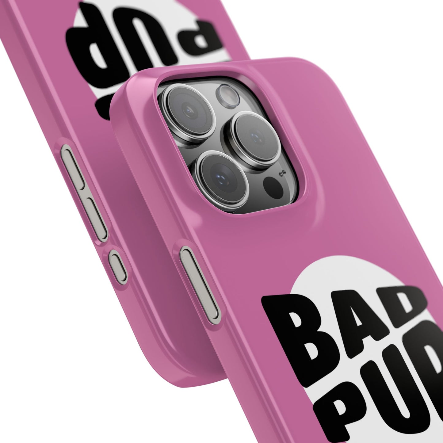 Bad Pup Slim iPhone Cases - Pink