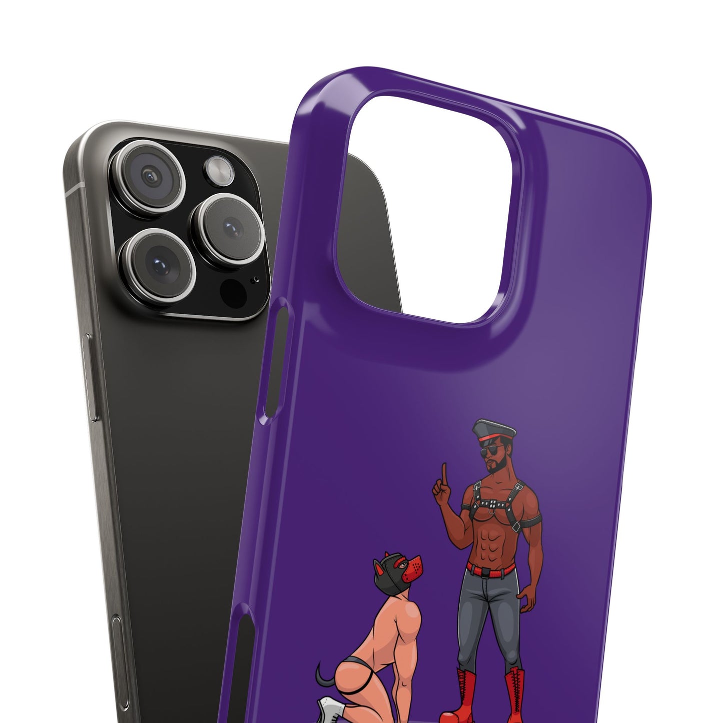 Sir & Pup Hood Slim iPhone Cases - Purple