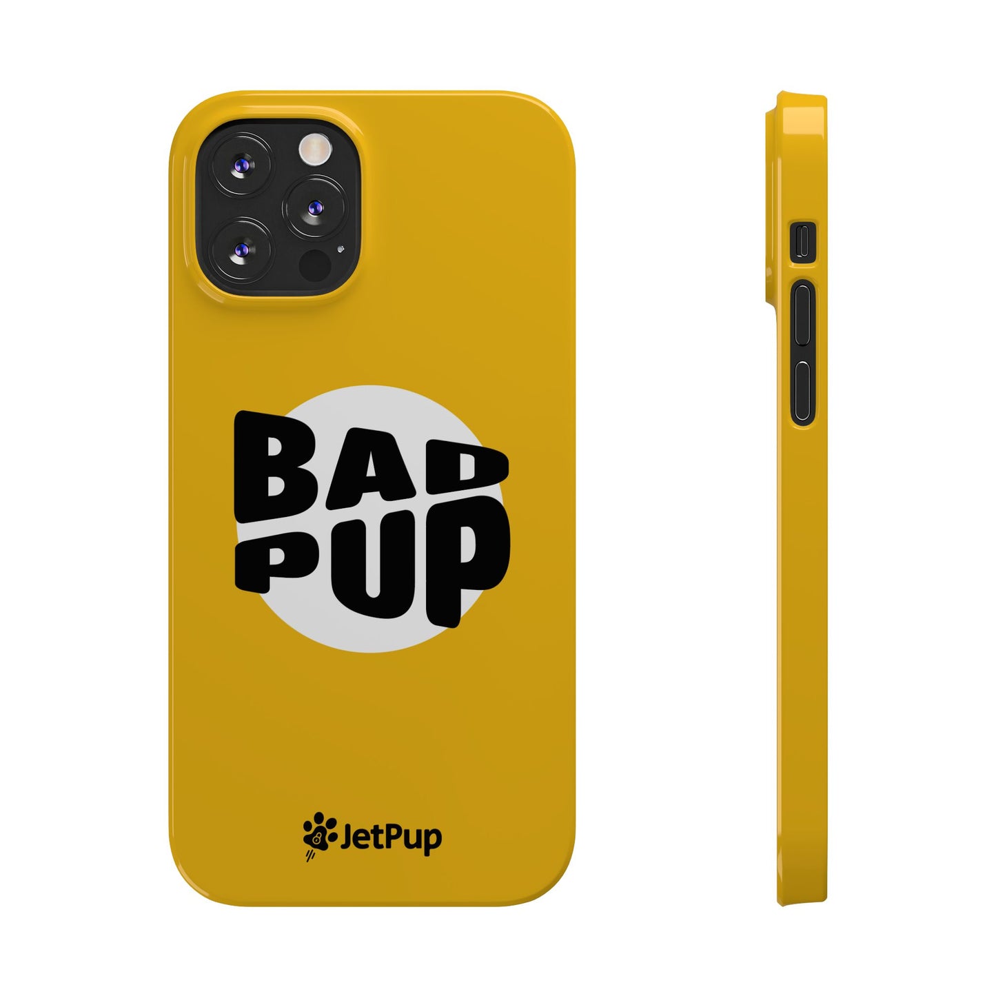 Bad Pup Slim iPhone Cases - Yellow