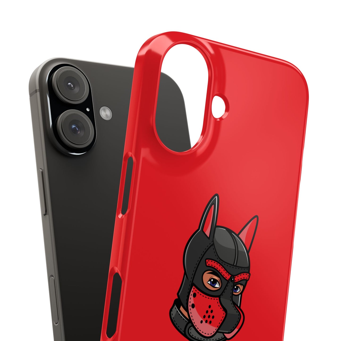 Pup Hood Slim iPhone Cases - Red