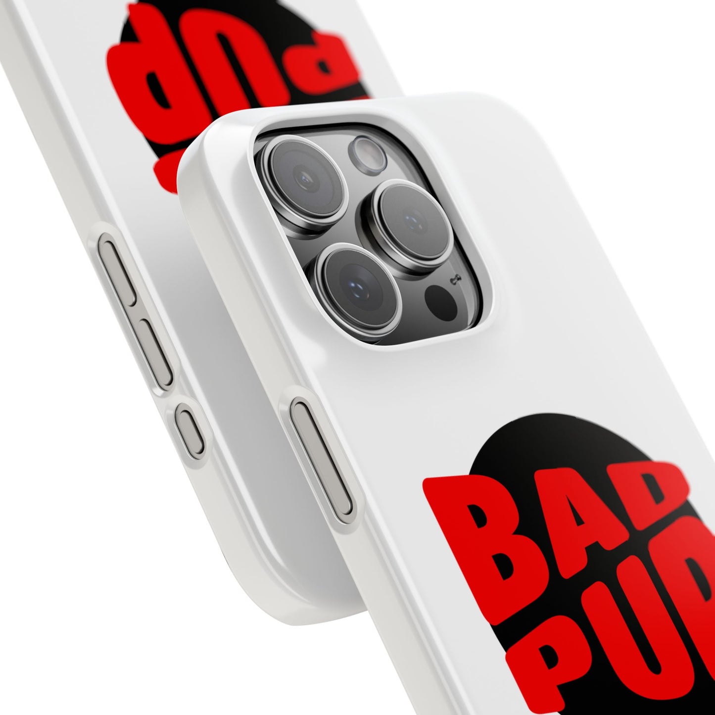 Bad Pup Slim iPhone Cases - White