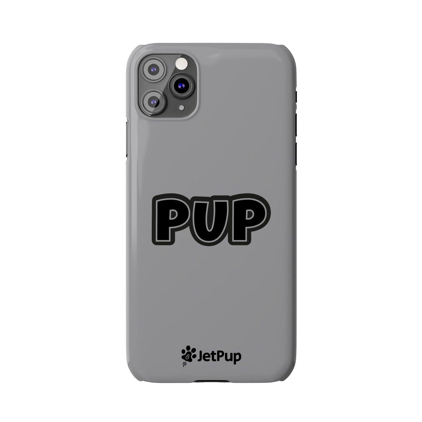 Pup Slim iPhone Cases - Grey