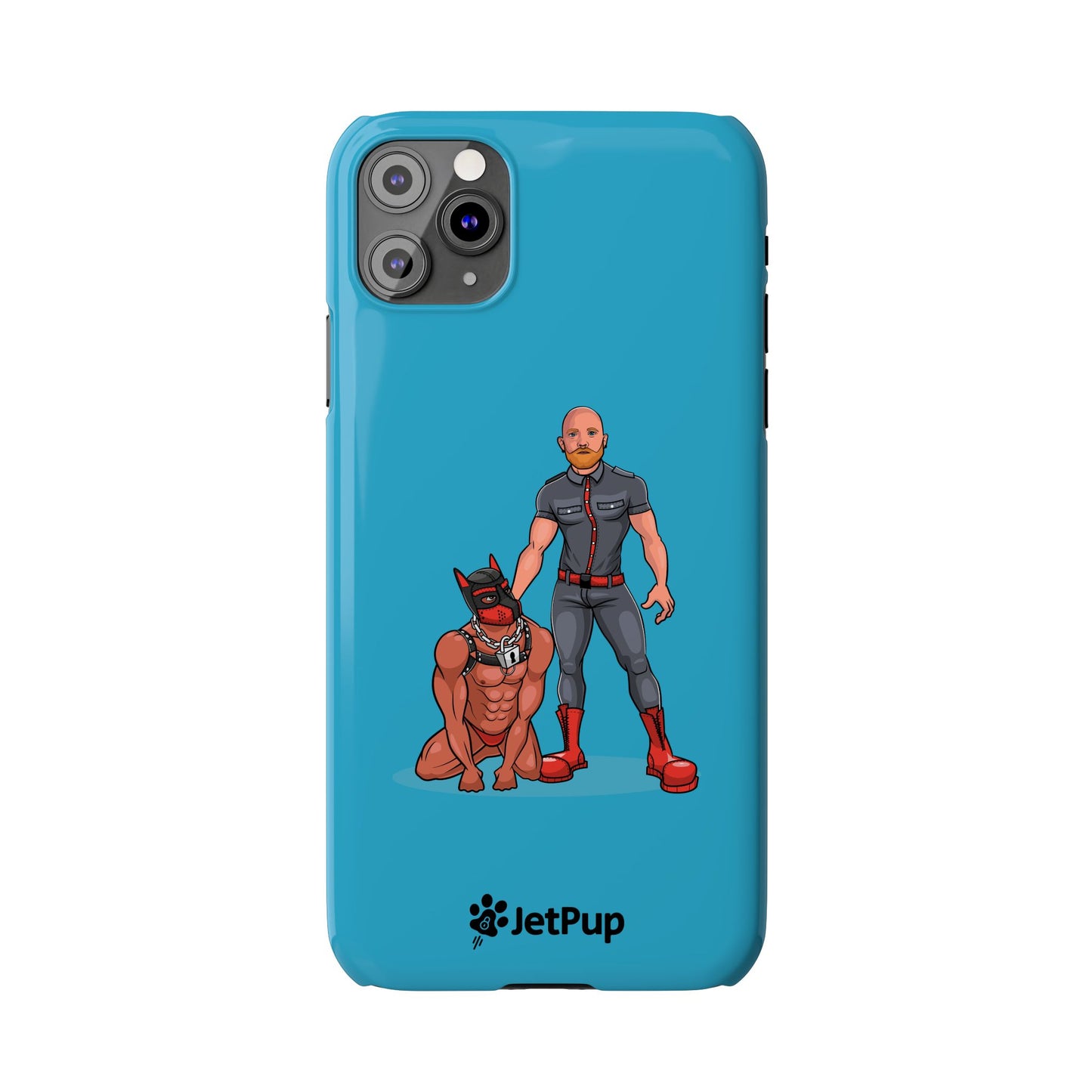 Dad & Pup Slim iPhone Cases - Turquoise