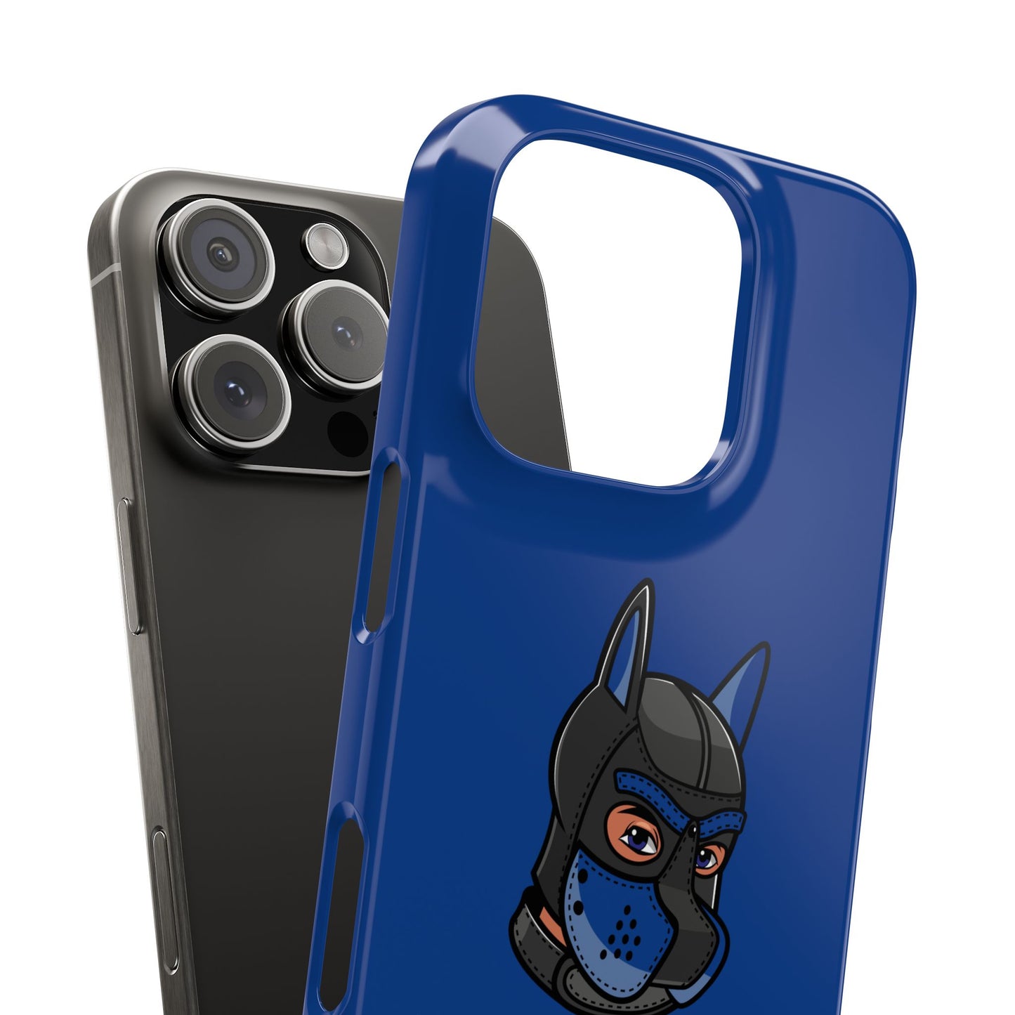 Pup Hood Slim iPhone Cases - Blue