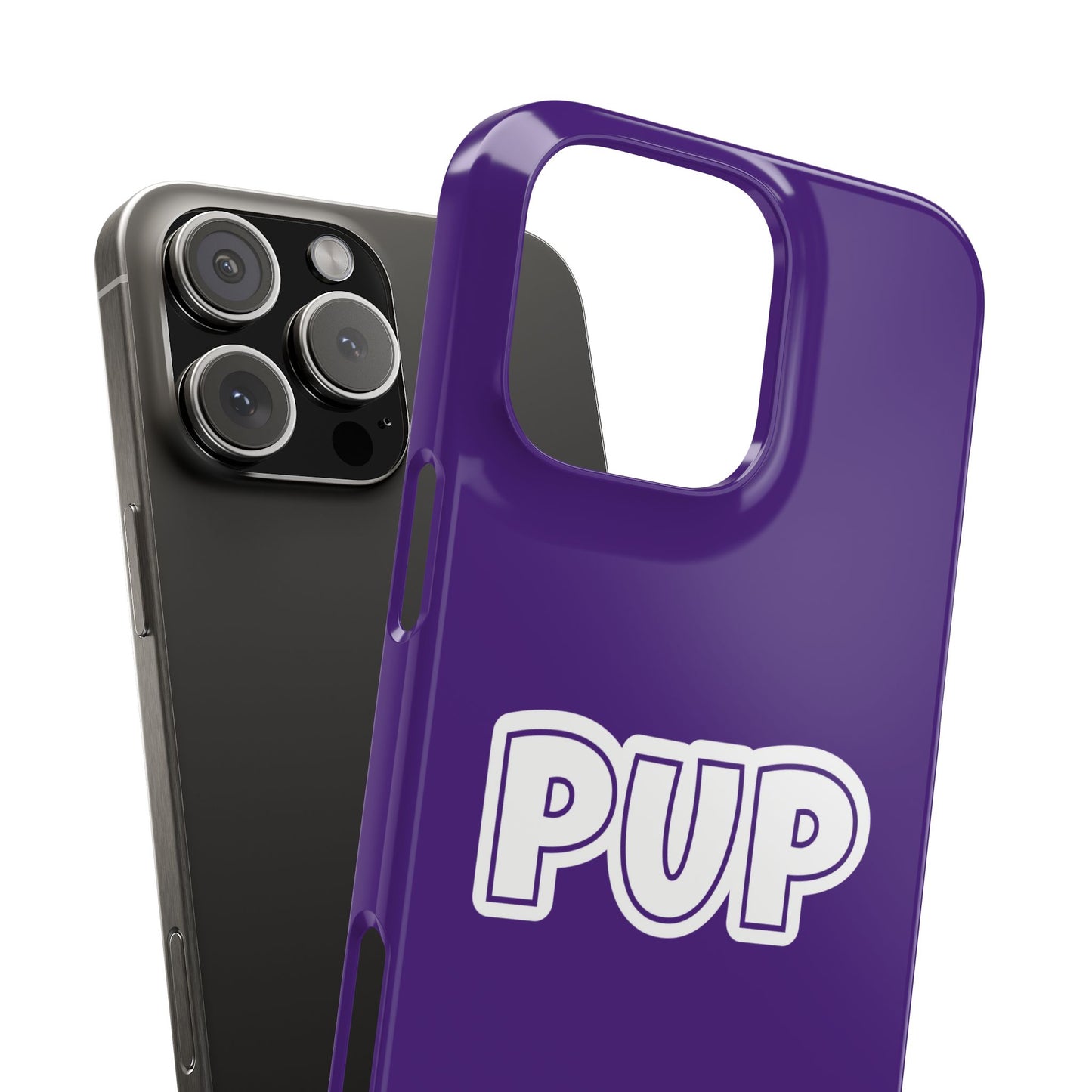 Pup Slim iPhone Cases - Purple
