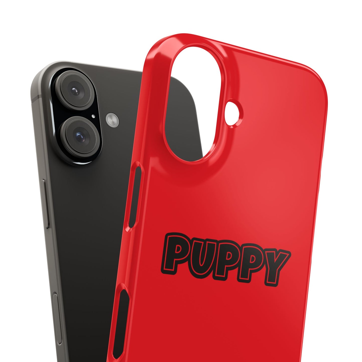 Puppy Slim iPhone Cases - Red