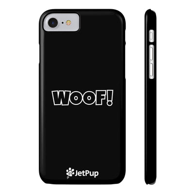 Woof Slim iPhone Cases - Black