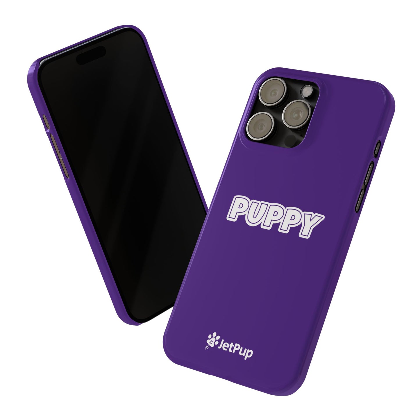 Puppy Slim iPhone Cases - Purple