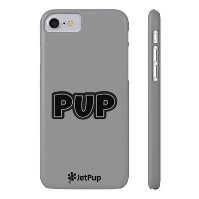 Pup Slim iPhone Cases - Grey