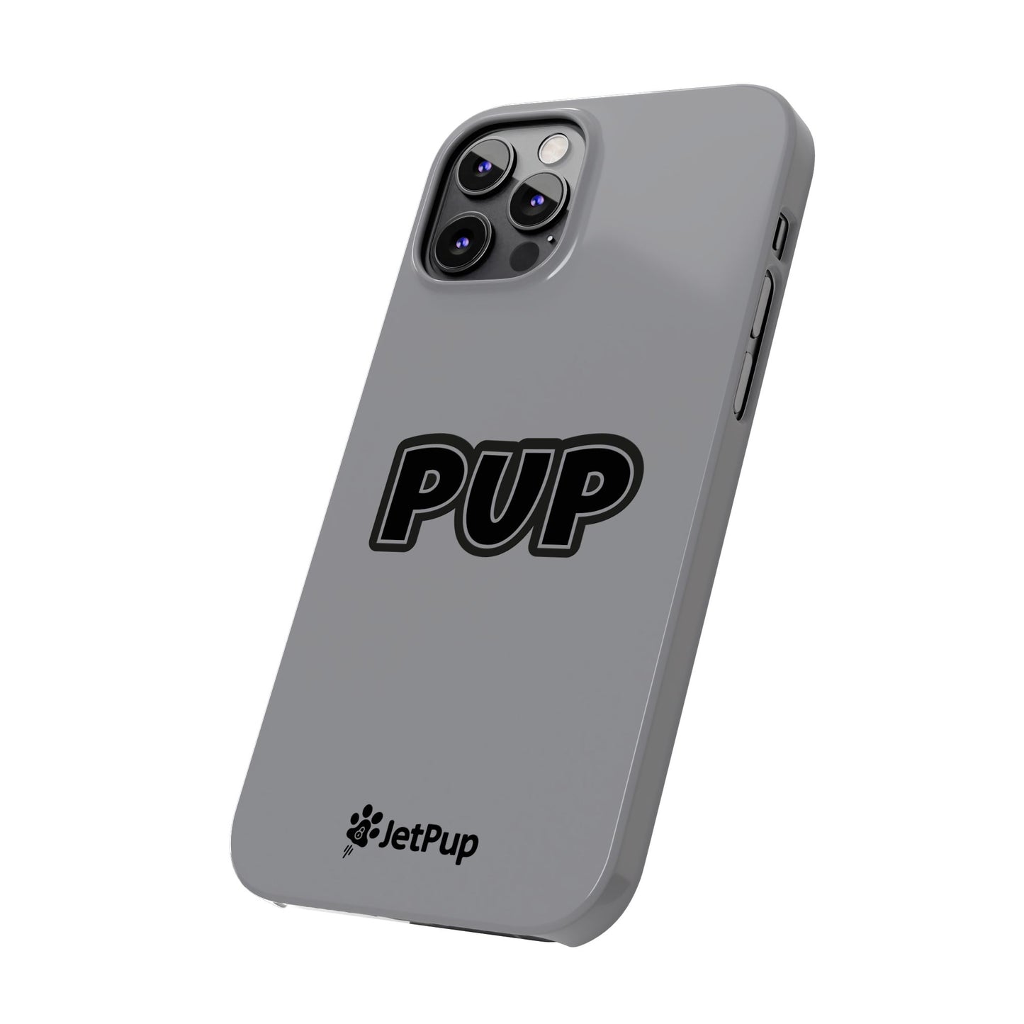 Pup Slim iPhone Cases - Grey