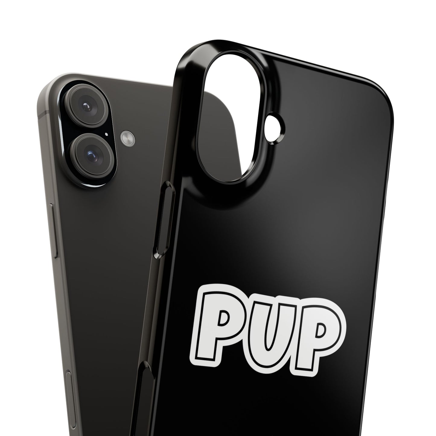Pup Slim iPhone Cases - Black
