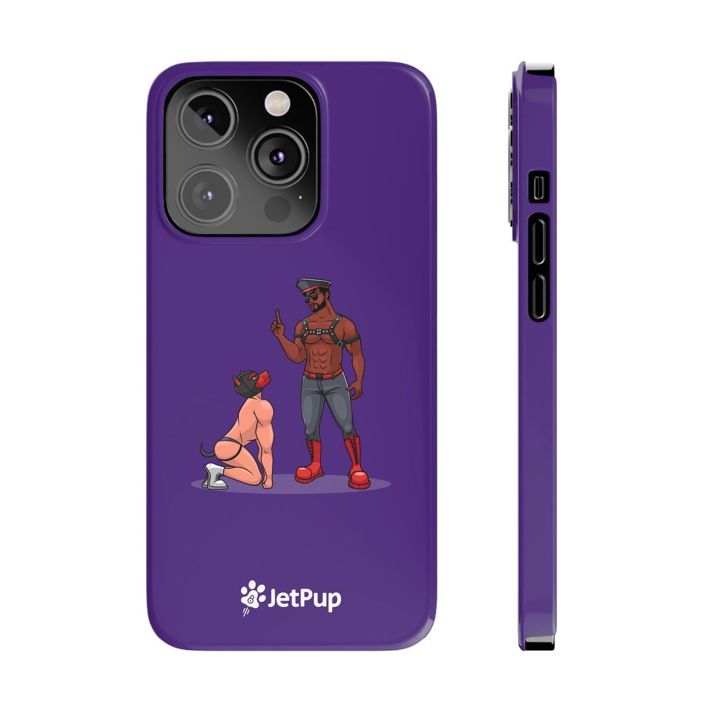 Sir & Pup Hood Slim iPhone Cases - Purple