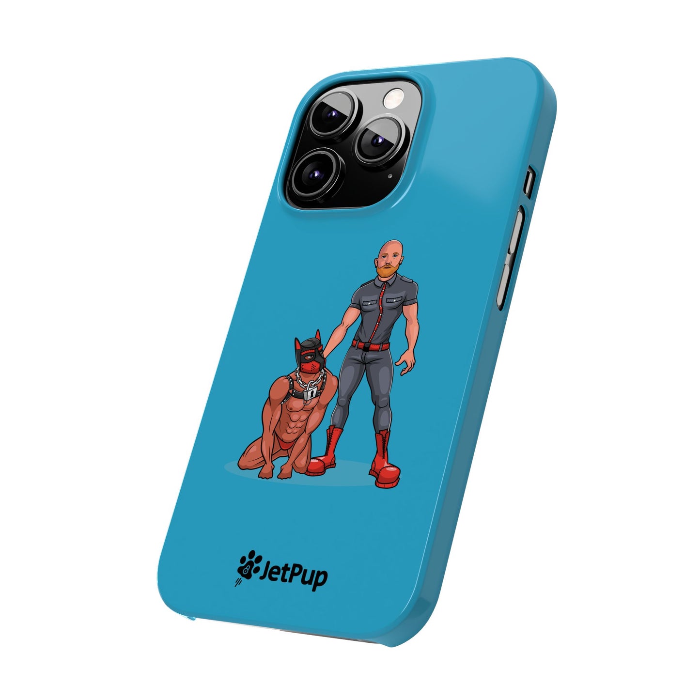Dad & Pup Slim iPhone Cases - Turquoise