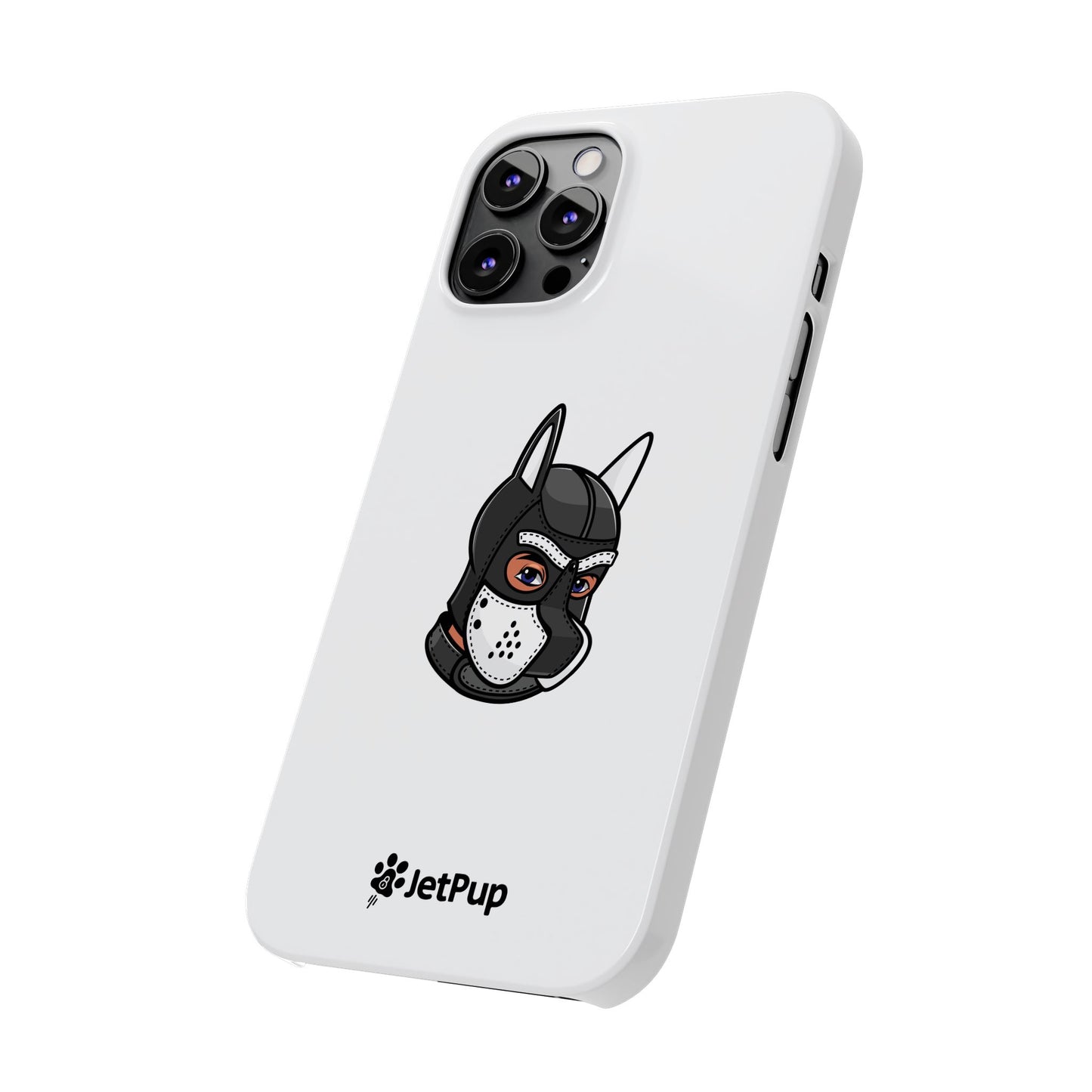 Pup Hood Slim iPhone Cases - White