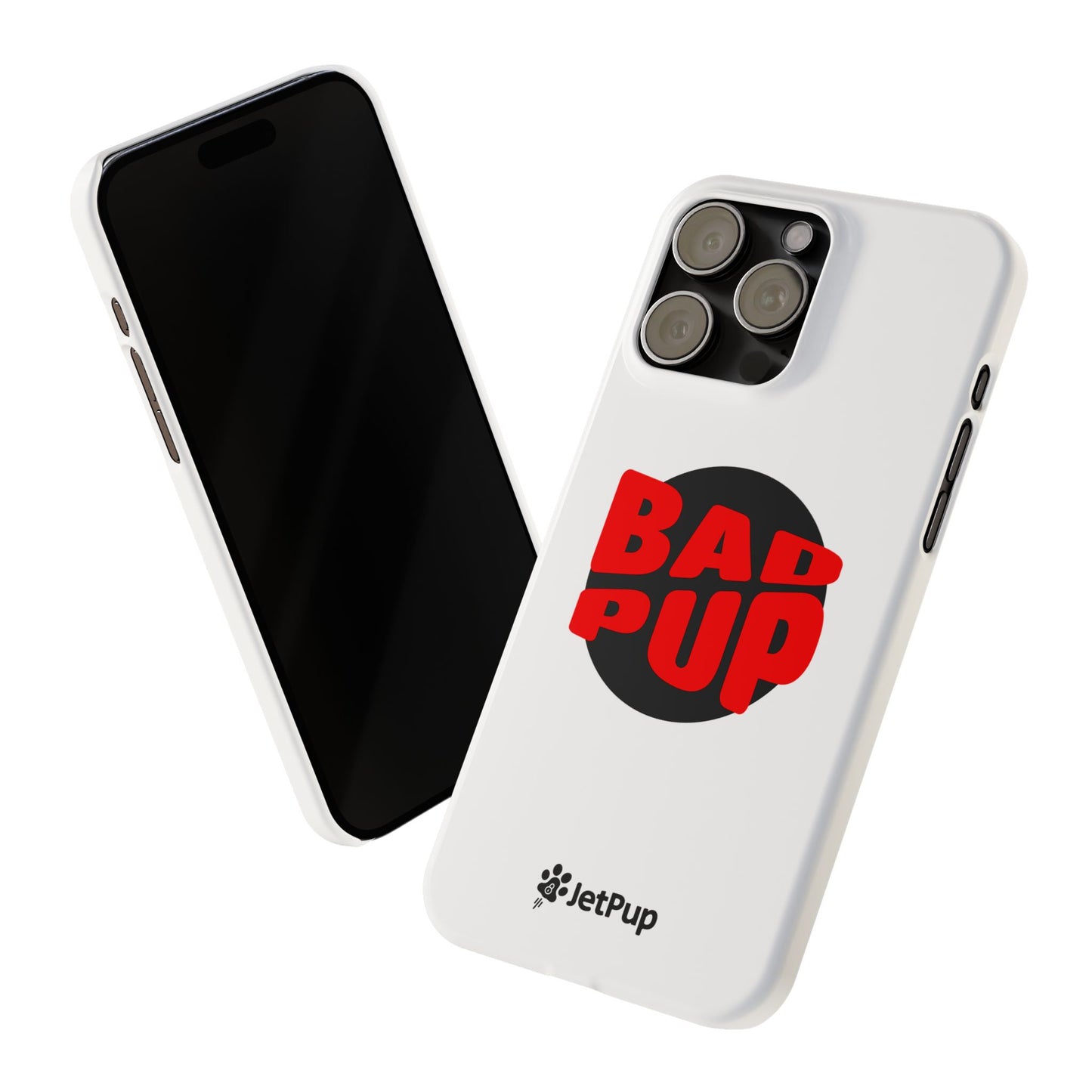 Bad Pup Slim iPhone Cases - White