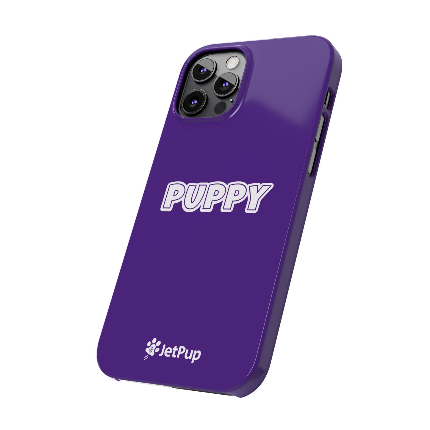 Puppy Slim iPhone Cases - Purple