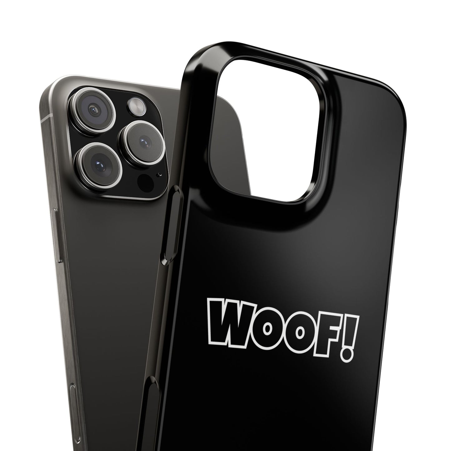 Woof Slim iPhone Cases - Black
