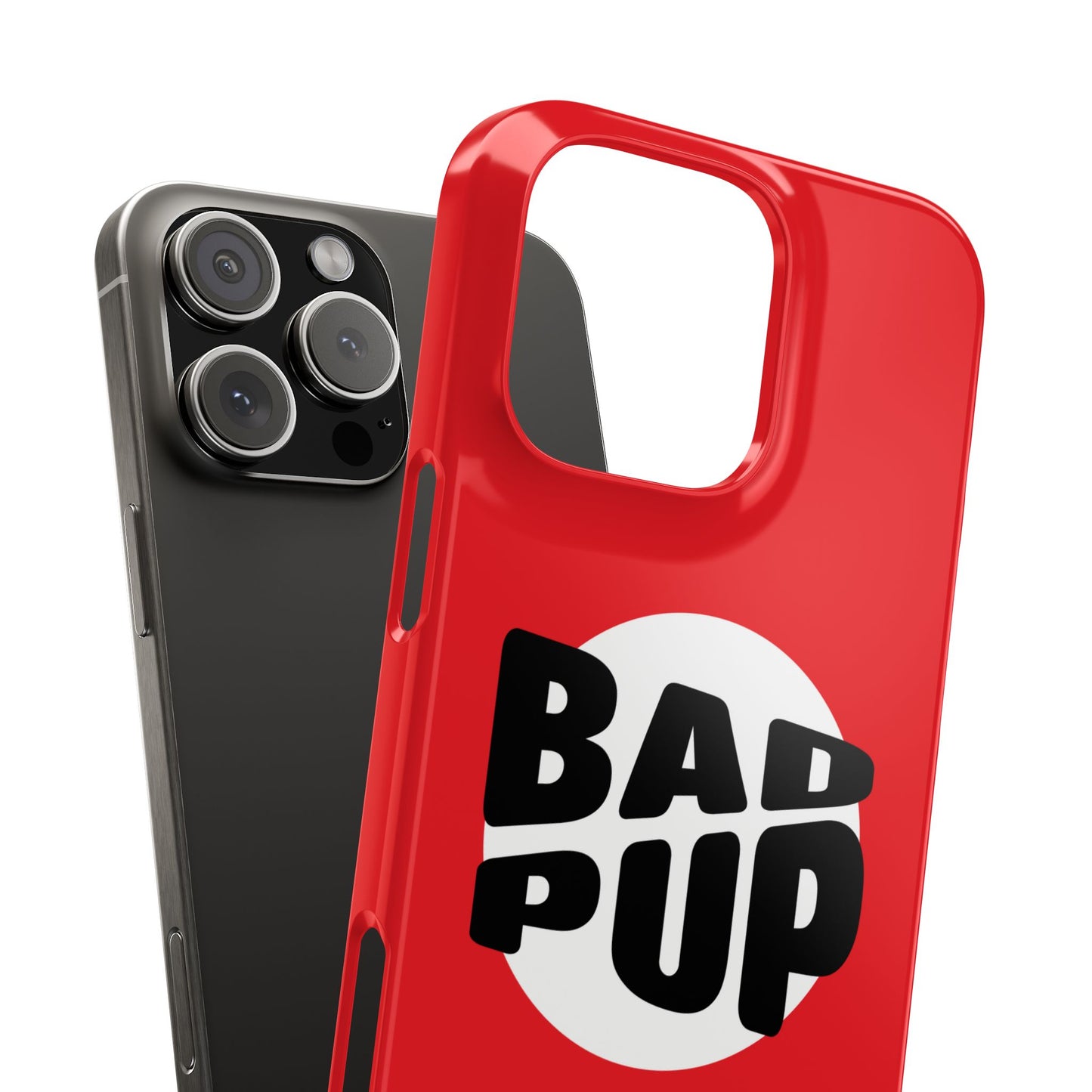 Bad Pup Slim iPhone Cases - Red