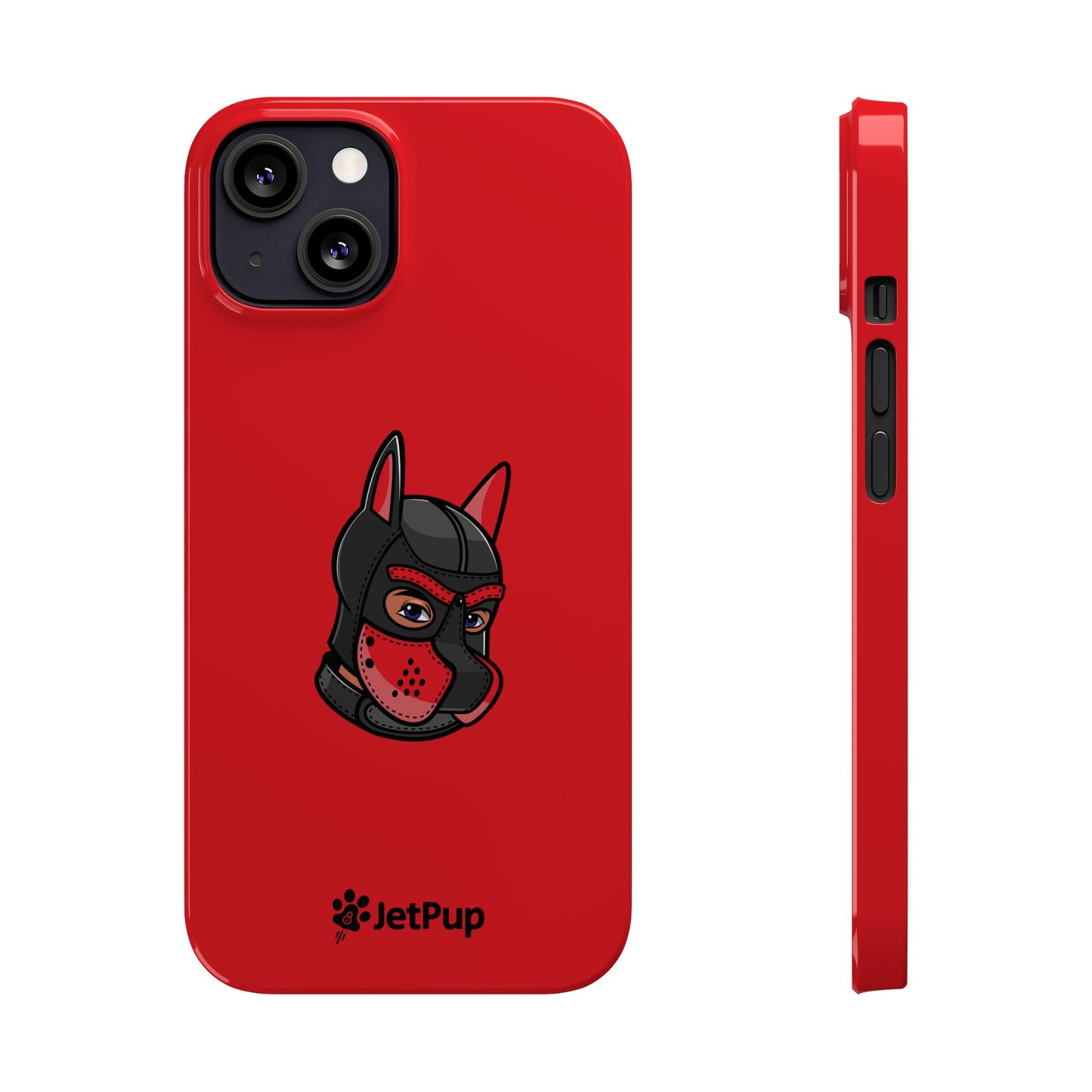 Pup Hood Slim iPhone Cases - Red