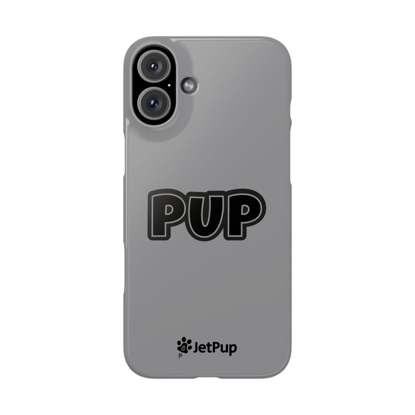Pup Slim iPhone Cases - Grey