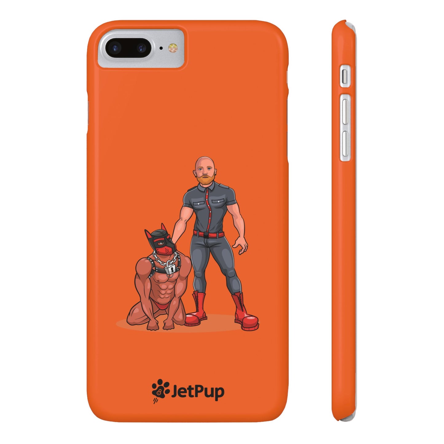 Dad & Pup Slim iPhone Cases - Orange