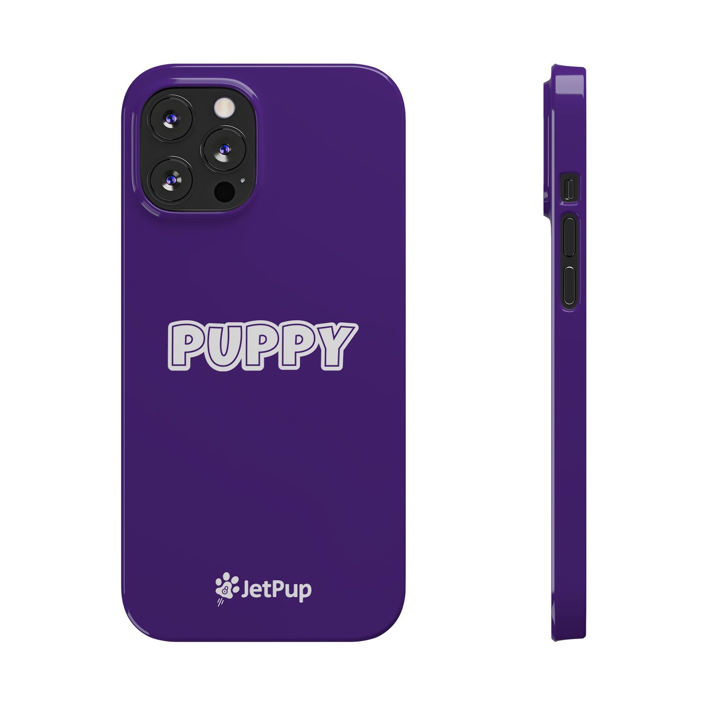 Puppy Slim iPhone Cases - Purple