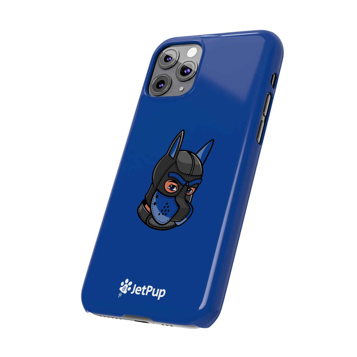 Pup Hood Slim iPhone Cases - Blue