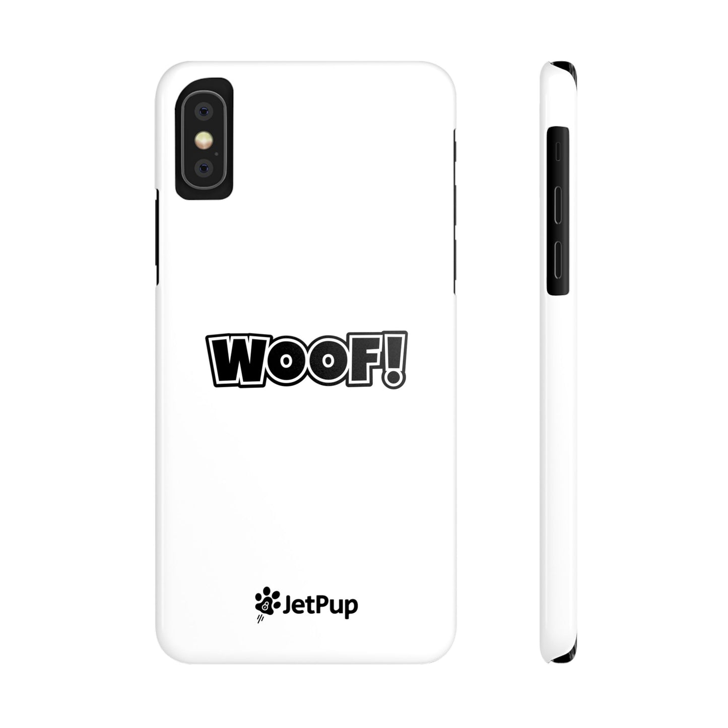 Woof Slim iPhone Cases - White