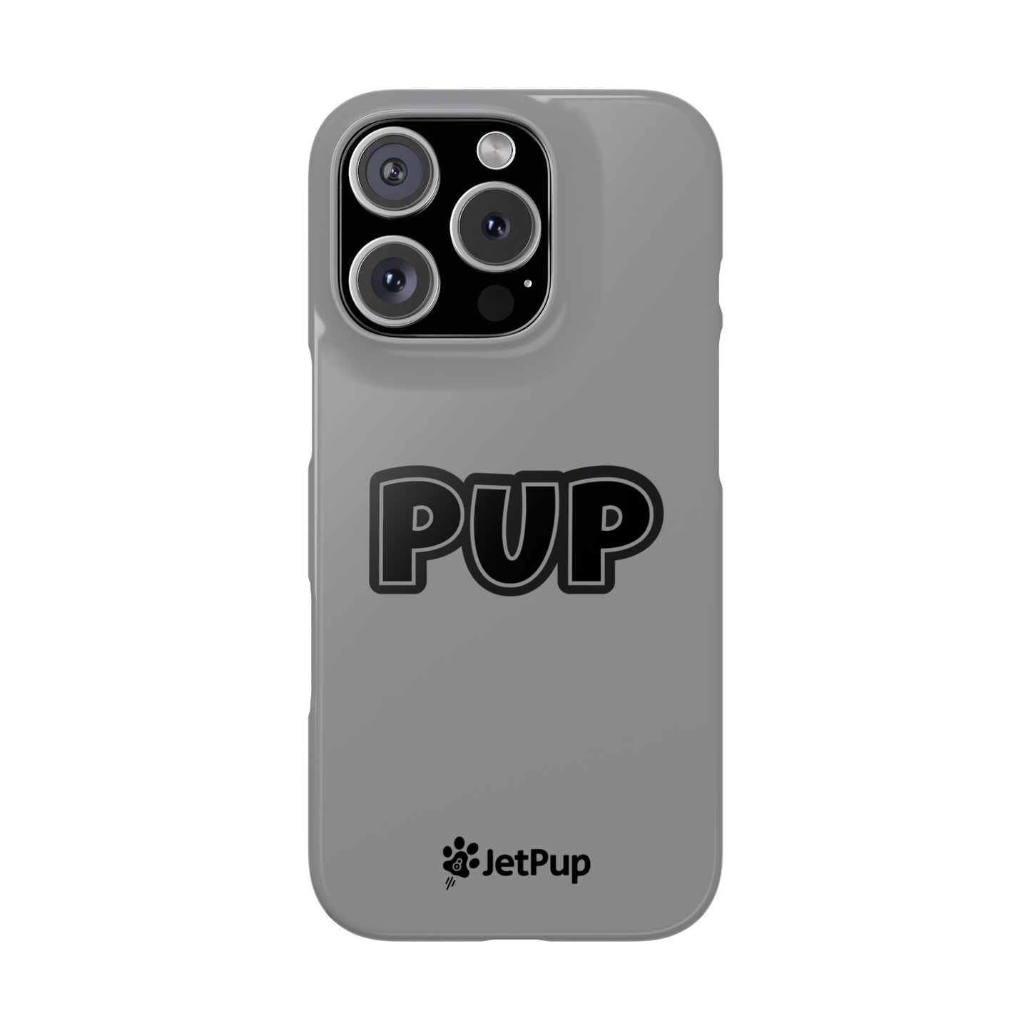 Pup Slim iPhone Cases - Grey