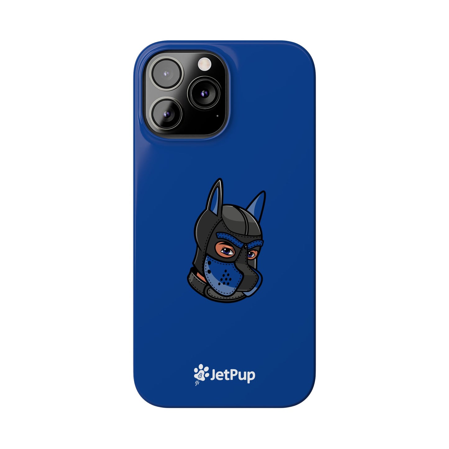 Pup Hood Slim iPhone Cases - Blue